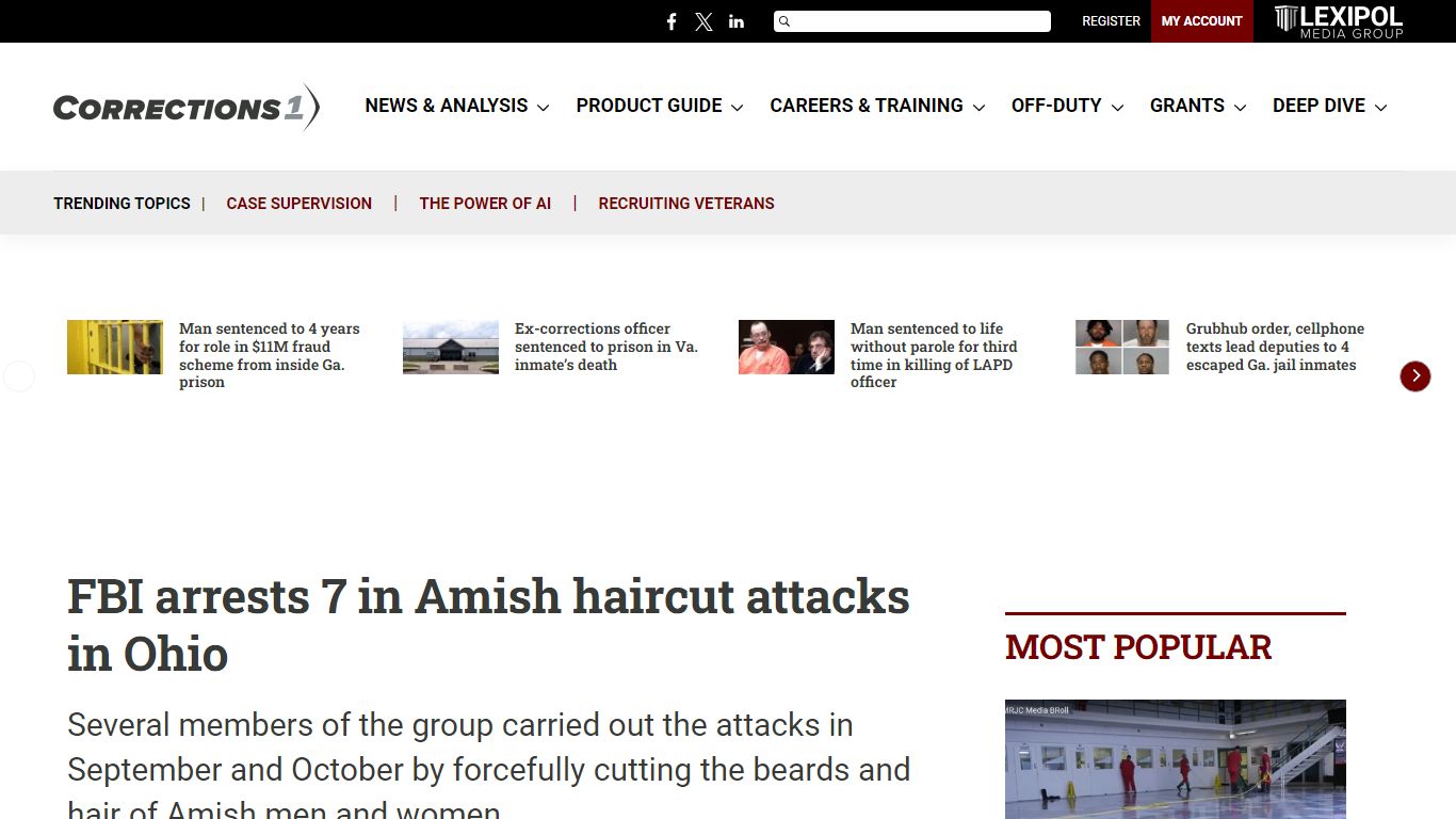 FBI arrests 7 in Amish haircut attacks in Ohio - Corrections1